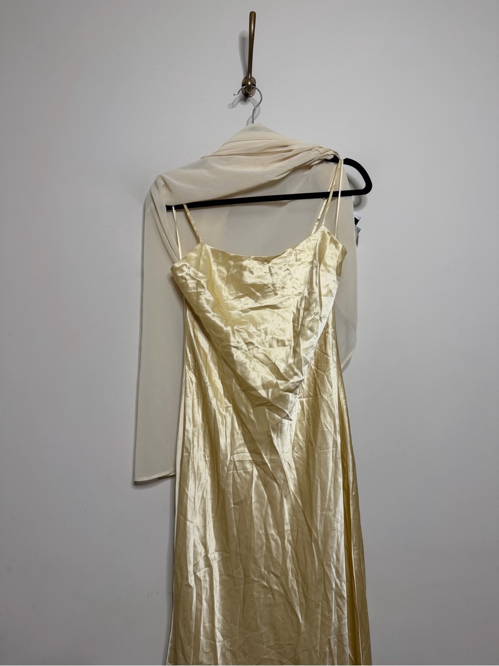 Reformation Lilibeth Silk Dress in Blonde - Picture 8 of 12